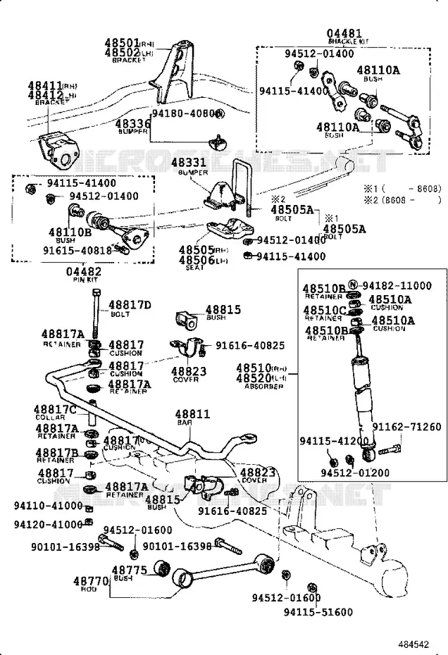 pour TOYOTA  de 1984