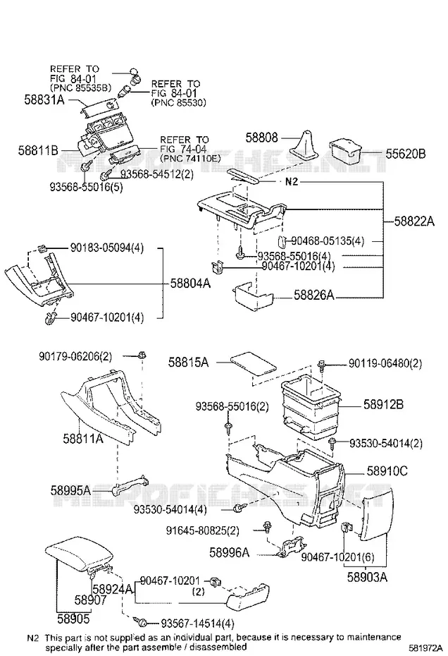 pour TOYOTA  de 2004