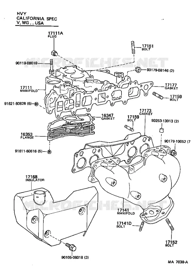 pour TOYOTA  de 1984