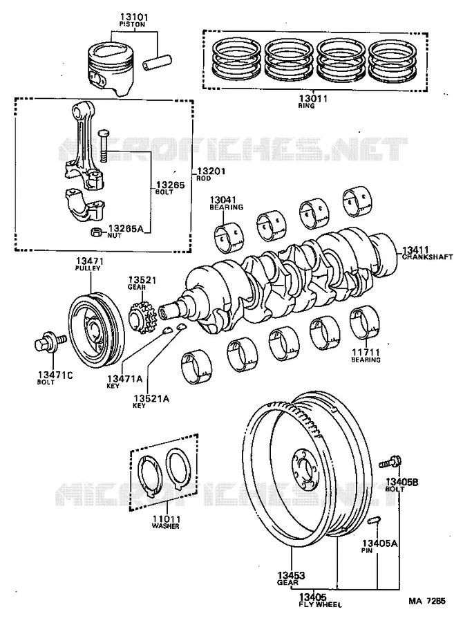 pour TOYOTA  de 1985
