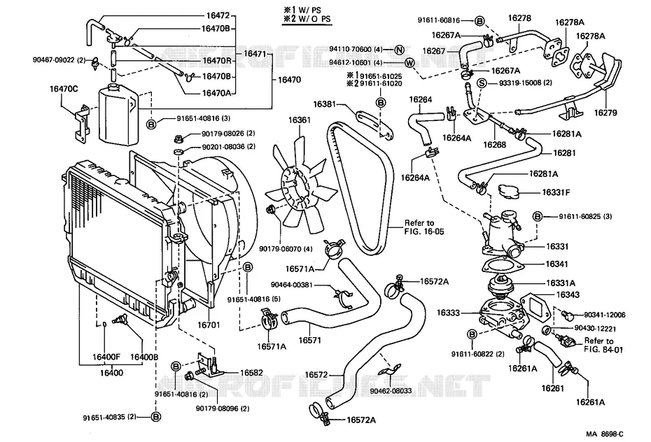 pour TOYOTA  de 1986