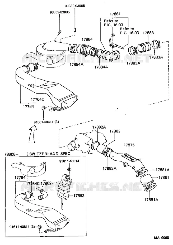 pour TOYOTA  de 1986
