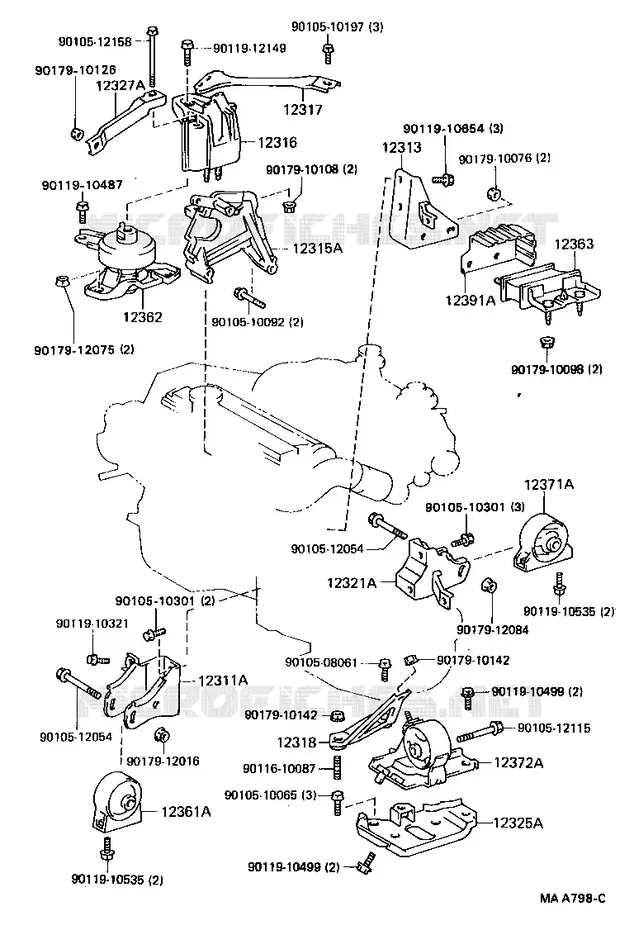 pour TOYOTA  de 1988