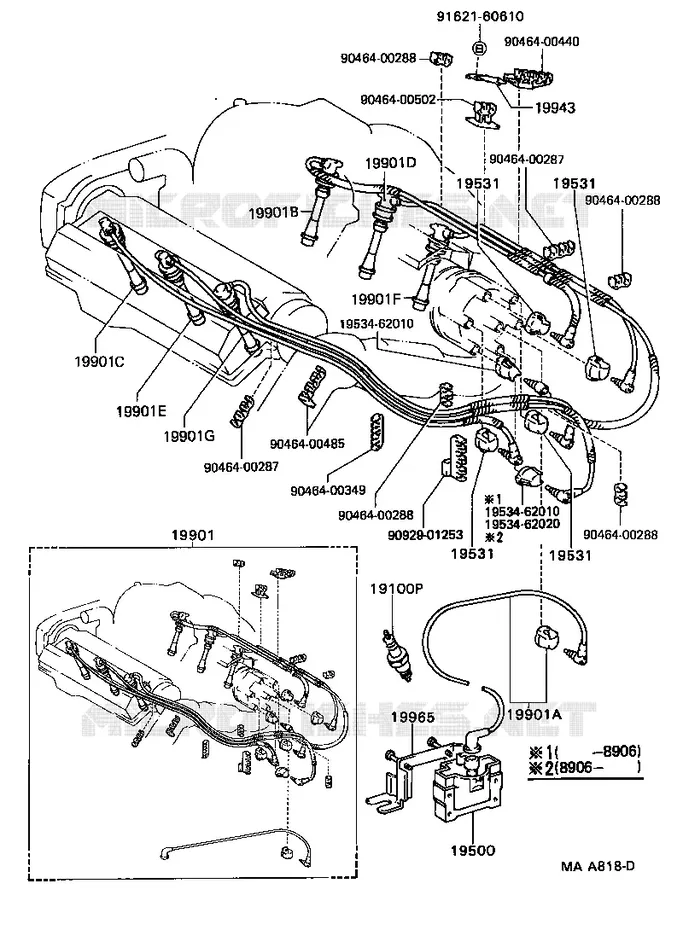 pour TOYOTA  de 1988