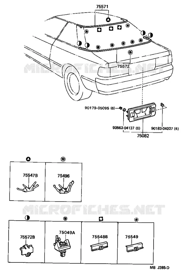 pour TOYOTA  de 1987