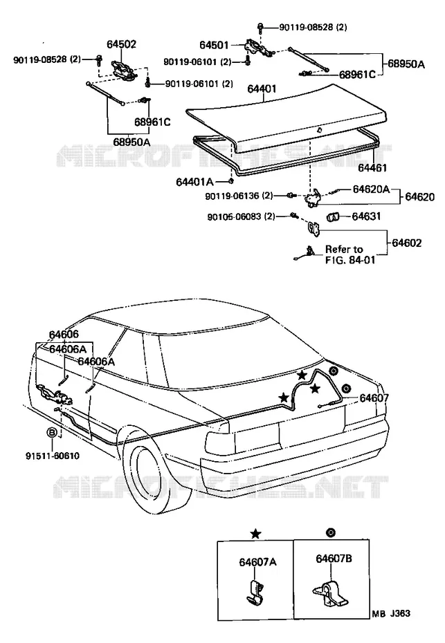 pour TOYOTA  de 1987
