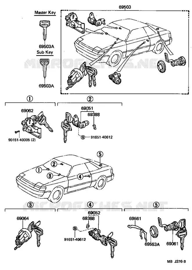 pour TOYOTA  de 1987