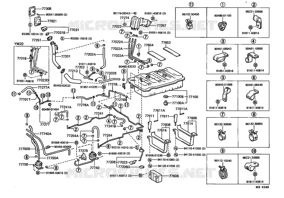 pour TOYOTA  de 1985