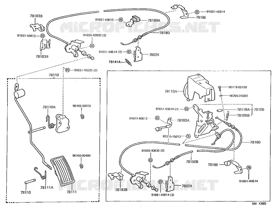 pour TOYOTA  de 1987