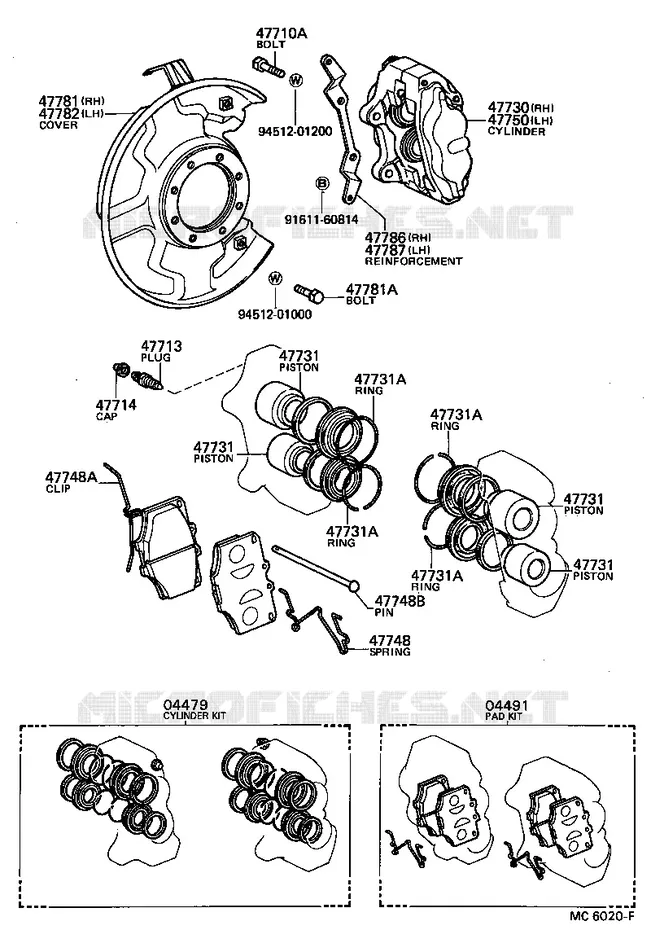 pour TOYOTA  de 1984
