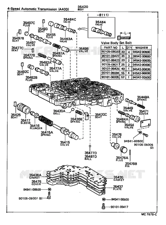 pour TOYOTA  de 1982
