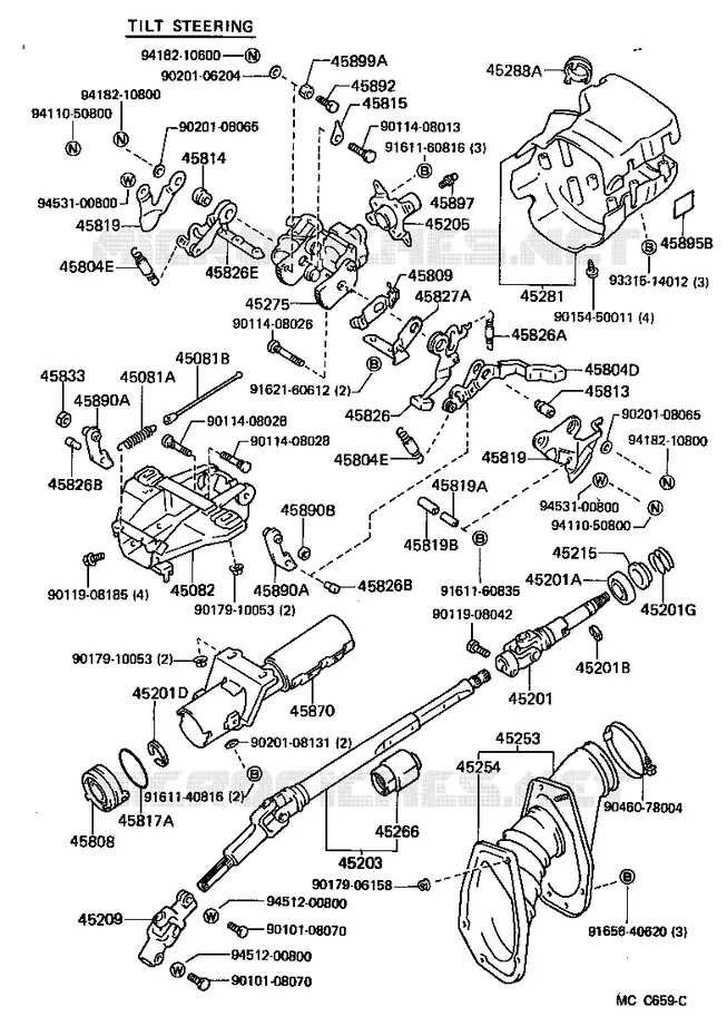 pour TOYOTA  de 1987