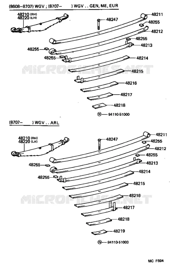 pour TOYOTA  de 1987