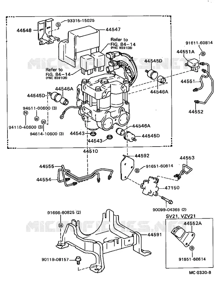 pour TOYOTA  de 1988