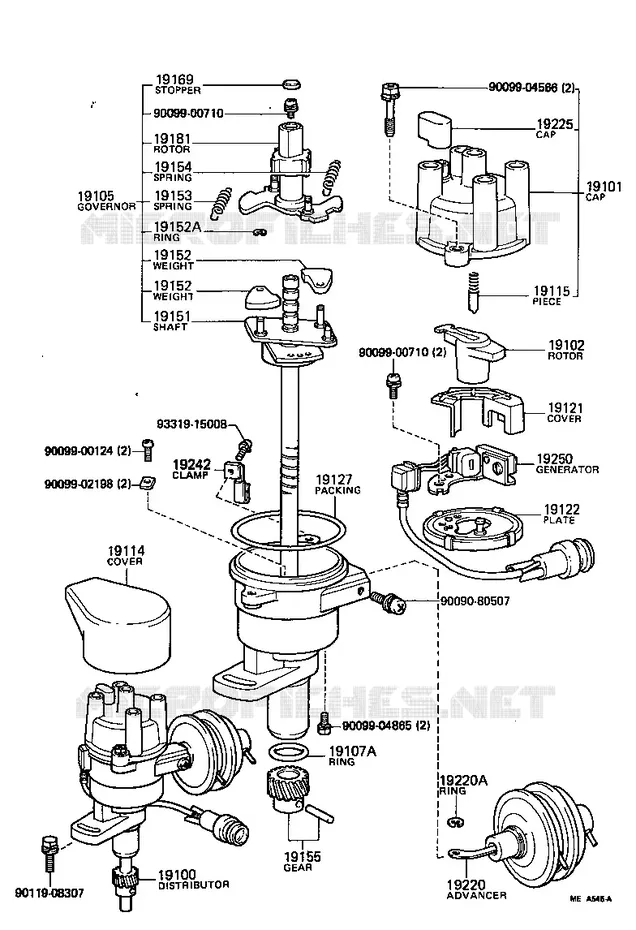 pour TOYOTA  de 1984