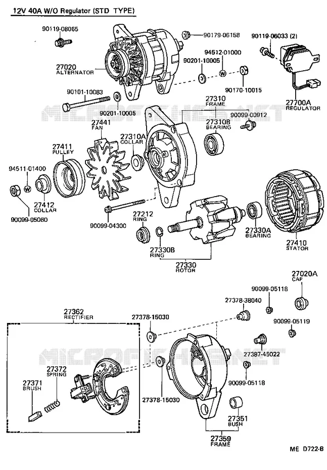 pour TOYOTA  de 1984