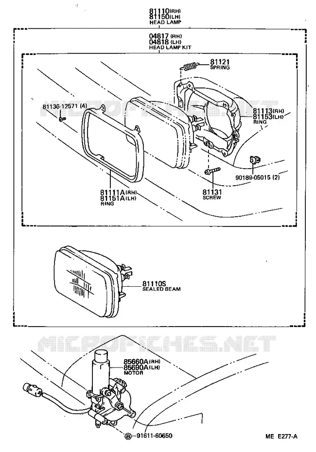 pour TOYOTA  de 1983