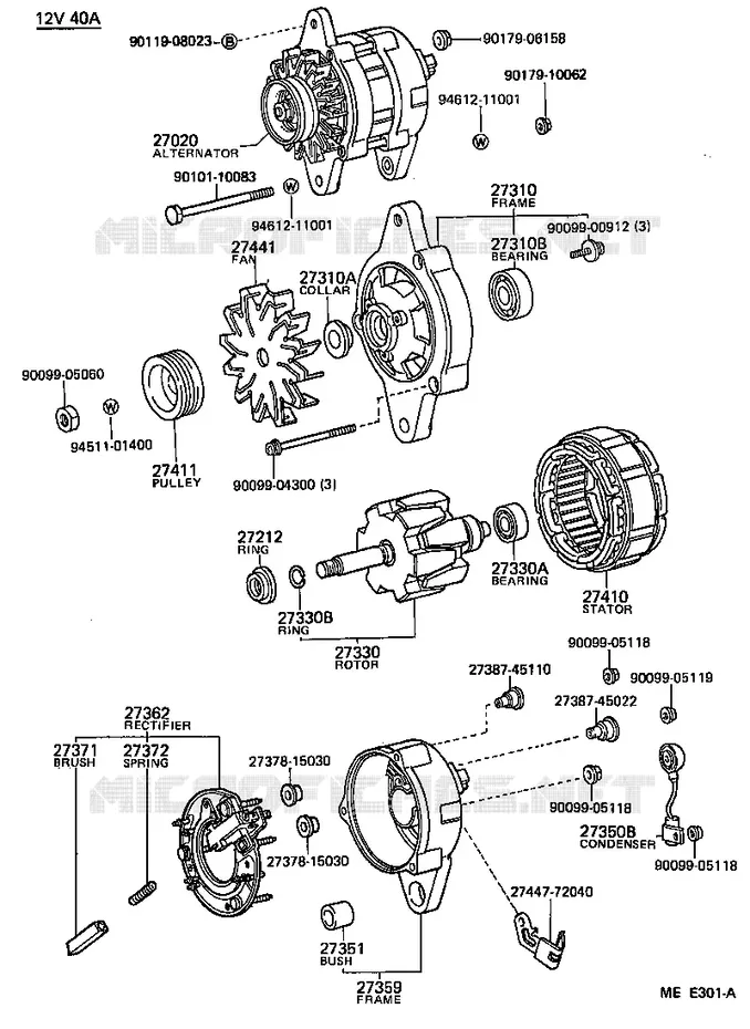 pour TOYOTA  de 1985