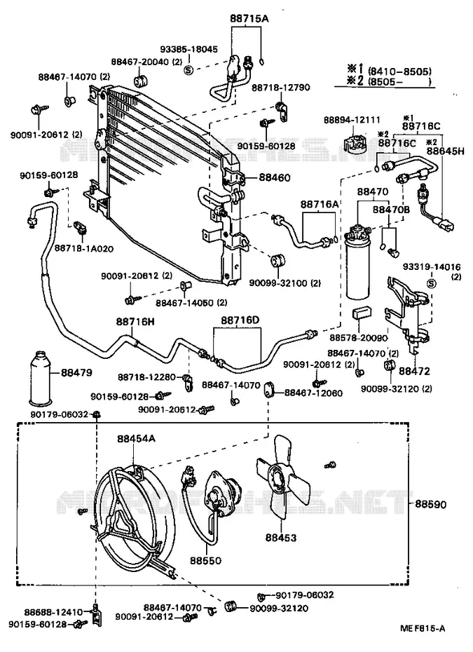 pour TOYOTA  de 1984