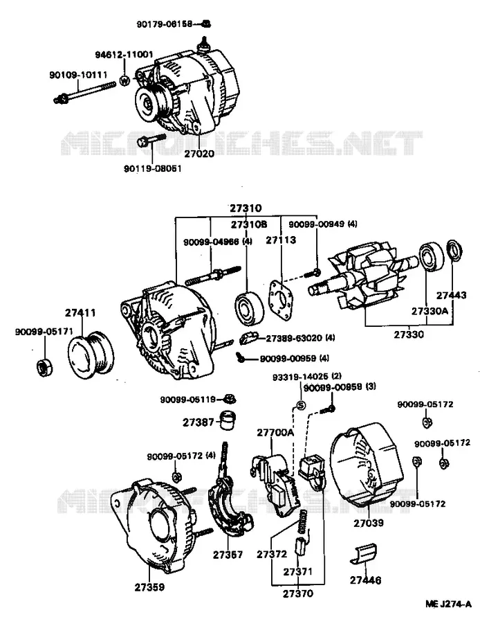 pour TOYOTA  de 1988