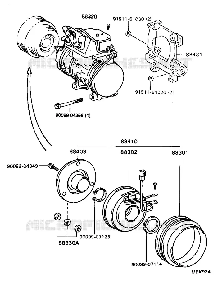 pour TOYOTA  de 1988