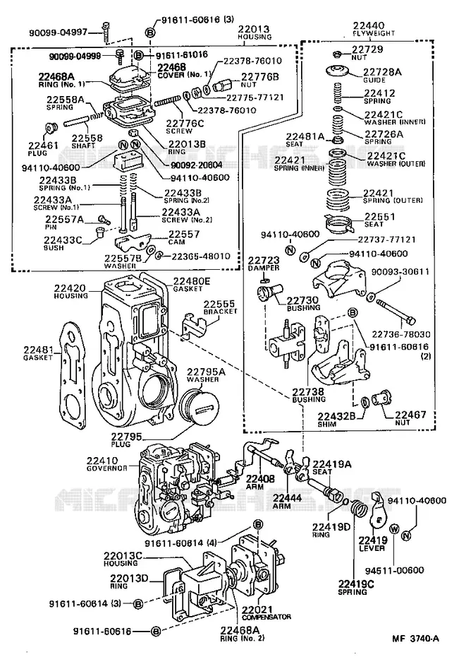 pour TOYOTA  de 1986