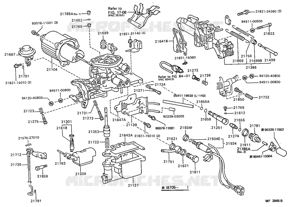 pour TOYOTA  de 1986